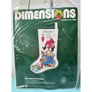 Dimensions Vintage Christmas Eve Stocking Counted Cross Stitch Kit 8303 New